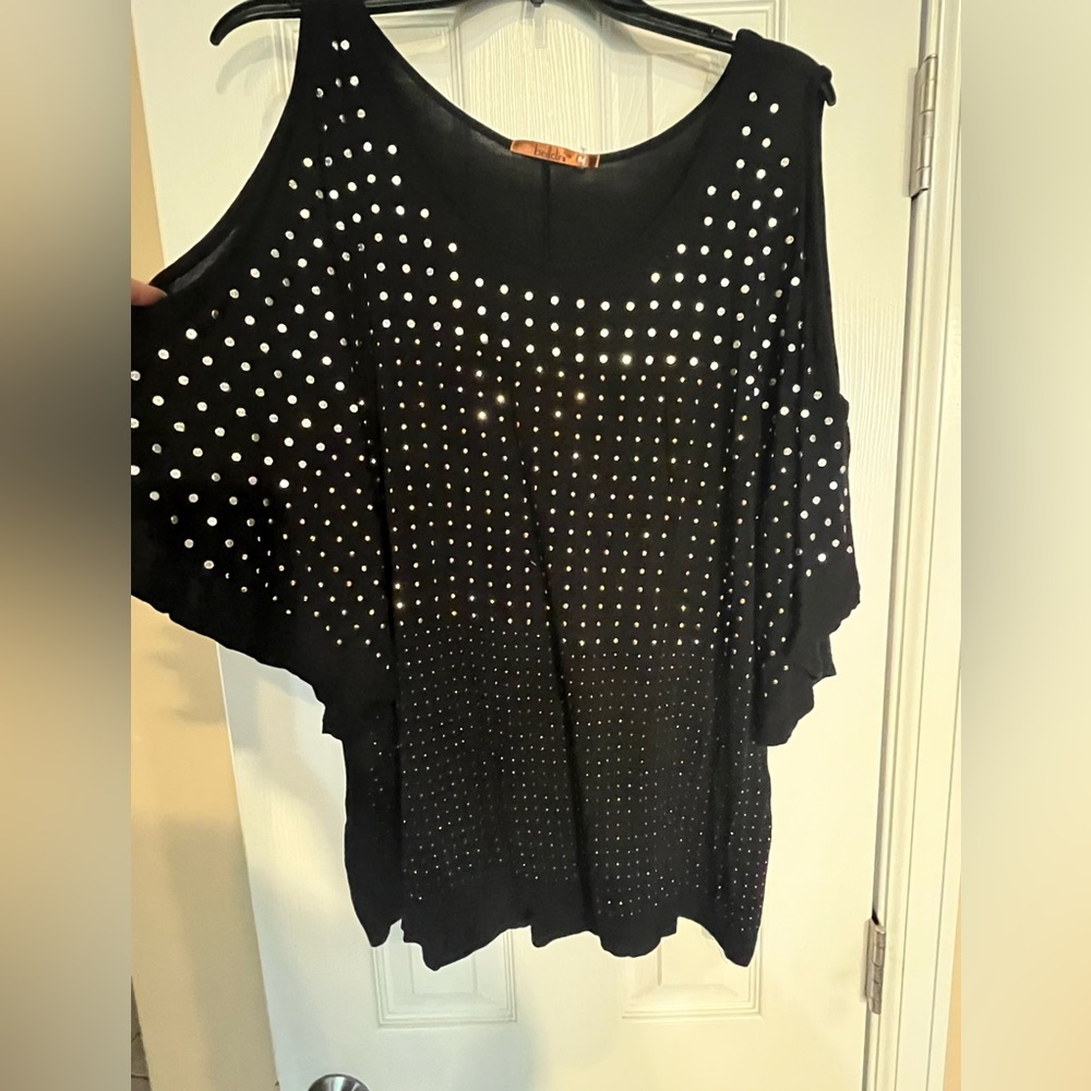 Bellini size 1x cold shoulder top